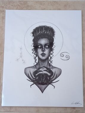 Caitlin McCarthy Gothic Dark Cancer Goddess Art Print 8x10